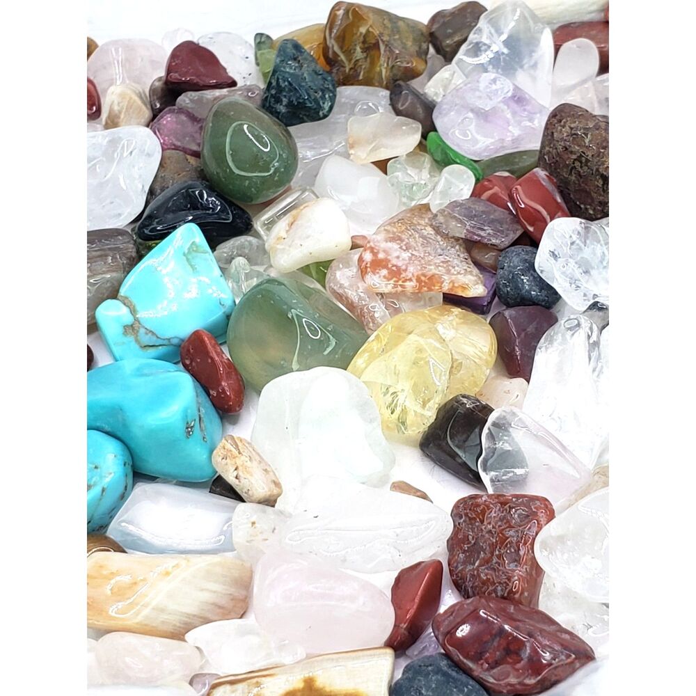 Mixed Gemstone Chips For Manifesting Spellcraft Fluorite Rose Quartz 70 Grams